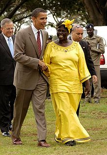 マータイと上院議員時代のバラク・オバマ（ナイロビ）